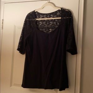 Torrid black with lace T-shirt